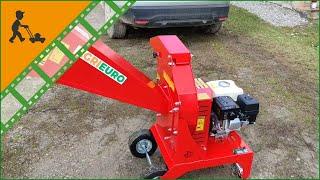 AgriEuro BIO 500 Petrol Garden Shredder with Honda GP 200 engine - wood chipper - Customer's video