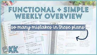 Erin Condren Functional Plan with Me Overview How to Incorporate Goals into a Simple Weekly Overview