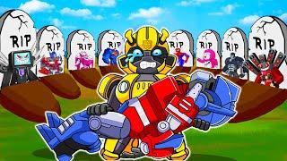 TRANSFORMERS DEATH: Poker - Bumblebee, TV Man, Speaker Man Mine, Optimus Prime , ACREE, Rainbow Blue