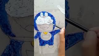 Sameer Art : Doraemon glass painting  #doraemon 