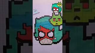 КАК НАРИСОВАТЬ ЗНАЧОК ЛОЛА по клеточкам || Бравл Старс |Brawl Stars #Shorts #pixelman