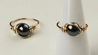 Wire Wrapped Hematite Bead Ring Tutorial