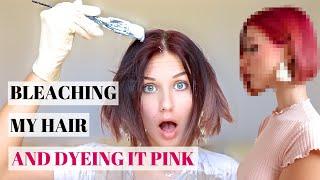 BLEACHING MY HAIR AND DYEING IT PINK