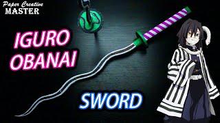 How to Make a Demon Slayer Iguro Obanai Sword Out of Paper