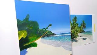 Tropical Beach Painting Tutorial | Oil Painting Tutorial | Jaan Colors Art