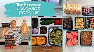 1hr = Healthy Lunchbox Recipe Cook-up Guide | Batch Kids School Lunches For The Freezer Stacey Clare