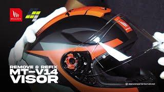 How To Remove & Refix MT V-14 Visor/ Visor Fixing Detail for MT Helmets