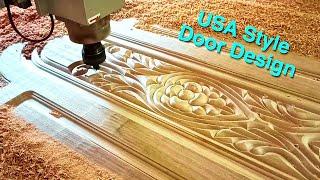 Just Look At This Amazing American Style Wooden Door Design 🫶 Incredible CNC Woodworking Technology