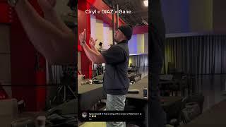 Ciryl Gane impersonates Nate Diaz 