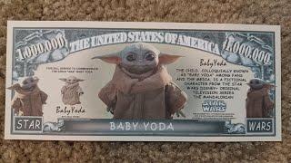 Million Dollars Star Wars BABY YODA Bill