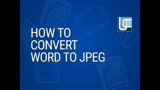 How to convert Word to JPEG