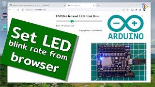 ESP8266 Set LED blink rate from browser.