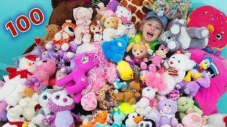 100 Layers of Stuffed Animals!!! Bears Shopkins Puppies Owls Penguins Ponies Unicorns & More!!!