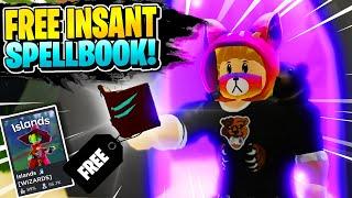 ROBLOX SKYBLOCK/ISLANDS: HOW TO GET A FREE INSTANT SPELLBOOK! [Wizards / Pages update]