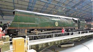 Full steam locomotive turntable demonstration at York, UK, 2012