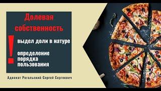 Долевая собственность: выдел доли в натуре, определение порядка пользования.