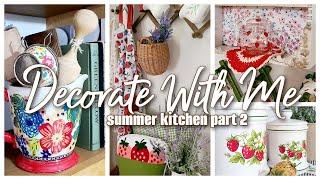 Decorating My Summer Kitchen Part 2 //  Summer Strawberry  Decor // Robin Lane Lowe