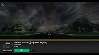 Playing tornado survival in Roblox!