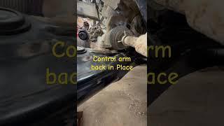 Control arm back in place not tight yet 07 mini cooper s #suspension #mechaniclife #autorepair