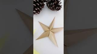 Estrela de Papel 3D #origami #dobradura #natal