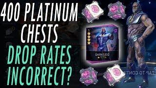 400 PLATINUM CHEST OPENING DROP RATES! LEGENDARY APOKOLIPS DARKSEID & AKBM CHEST! INJUSTICE 2 MOBILE