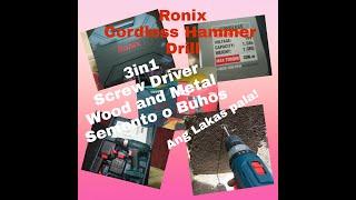 Ronix 8018 Cordless Hammer Drill | 3in1 | tagalog | Philippines