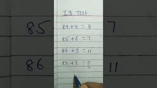 IQ Test #mathspuzzle #mathematics #shorts #viralvideo #ssc