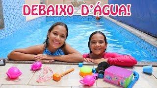 DESAFIO NA PISCINA COM A MINHA IRMÃ! - JULIANA BALTAR