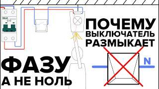 Почему выключатель размыкает фазу, а не ноль | KonstArtStudio