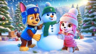 CHASE x SKYE Building Snow Man?! ️ Winter Is Coming!! | Paw Patrol Ultimate Rescue | Rainbow 3