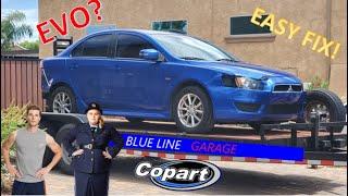 Blue Line Garage - 2015 Mitsubishi Lancer from Copart. Easy Fix Damage anyone can do (Part 1)