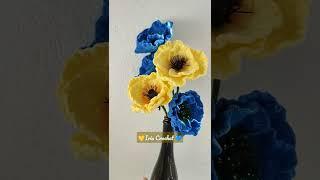 Crocheted Oriental Poppies - Ukraine Poppies