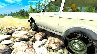 ДОРОГИ НЕТ, НО ЕСТЬ БЕШЕНАЯ НИВА. РУССКАЯ КАРТА | BeamNG.drive