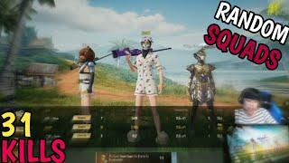 [BENZKAVO] BENZKAVO WITH RANDOM SQUADS : Episode 3 | 31 KILLS | Benzkavo : PUBG MOBILE