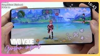 Vivo V30e Genshin Impact Gaming test | Snapdragon 6 Gen 1, 120Hz Display