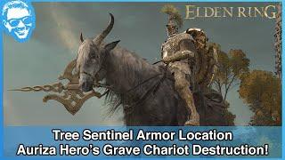 How to Get the Tree Sentinel Armor Set (Aruzia Hero's Grave) - CRASH THE CHARIOTS - Elden Ring