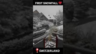 Winter's Arrival: Switzerland's First Snowfall ️