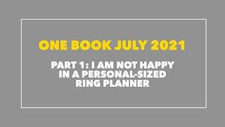 One Book July 2021 (Part 1) - I am not happy in personal-sized rings