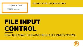 How to extract filename from a file input control - jQuery #jquery