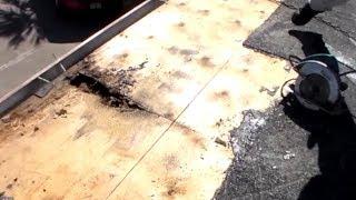 Water Damage Repair on a Flat Roof - Roofing