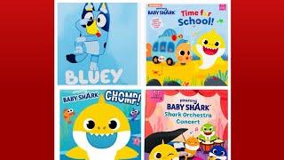 Kids Book: Bluey Little Library Collection | Time for School | Baby Shark Chomp! | Orchestra Concert