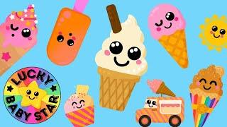 ️Summer Fun - Dancing Ice Creams & Ice Lollies Sensory Video for Little Ones! ️