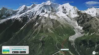 Mont Blanc - Goûter Route (normal route) (by RealityMaps)