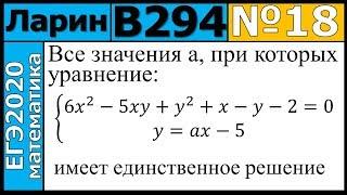 Разбор Задания №18 из Варианта Ларина №294 ЕГЭ-2020.