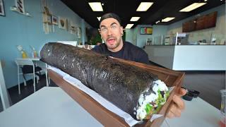 ONLY 20 MINUTES TO EAT THIS "IMPOSSIBLE" SUSHI ROLL CHALLENGE | Joel Hansen