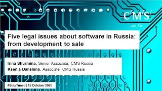 Five legal issues about software in Russia: from development to sale