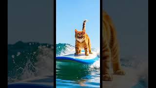 коты на пляже #cat #нейросеть #music #funny #top