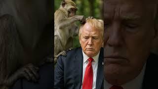 Monkey Barber: Trump's Unexpected Haircut #shorts