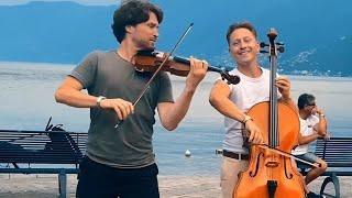 Wait for it... ️ A lady asks me to play "Falling in Love" and a violinist joins me  #cello #violin