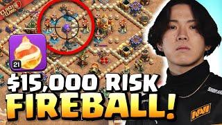 Klaus takes $15,000 RISK for this FIREBALL in GRAND FINALS! Clash of Clans